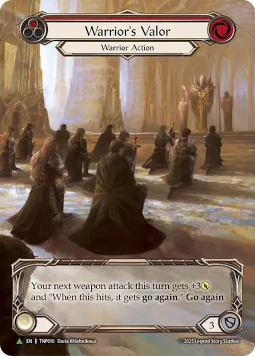 Warrior's Valor (Red) (Marvel) - TNP010 [Flesh and Blood Promo Cards]