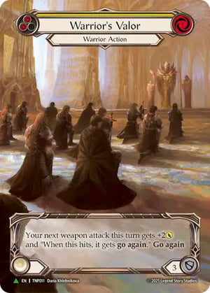 Warrior's Valor (Yellow) (Marvel) - TNP011 [Flesh and Blood Promo Cards]