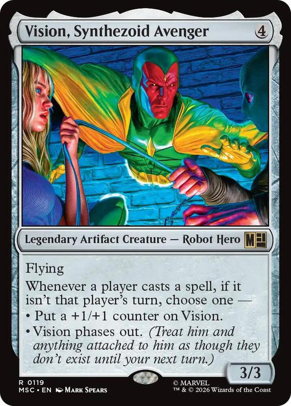 Vision, Synthezoid Avenger (Surge Foil) (119) [Marvel Super Heroes Commander]