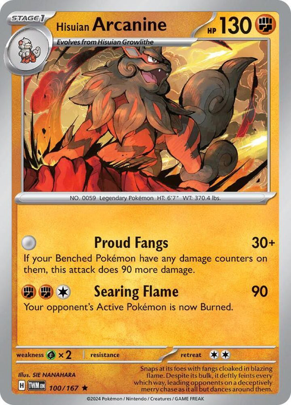 Hisuian Arcanine - 100/167 (Non-Holo) [Deck Exclusives]