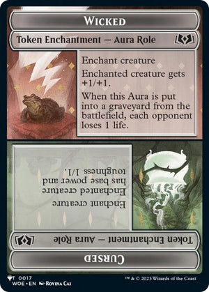 Wicked Role / Cursed Role (WOE) // Treasure (MH3) Double-sided Token (17 // 7) [The List]