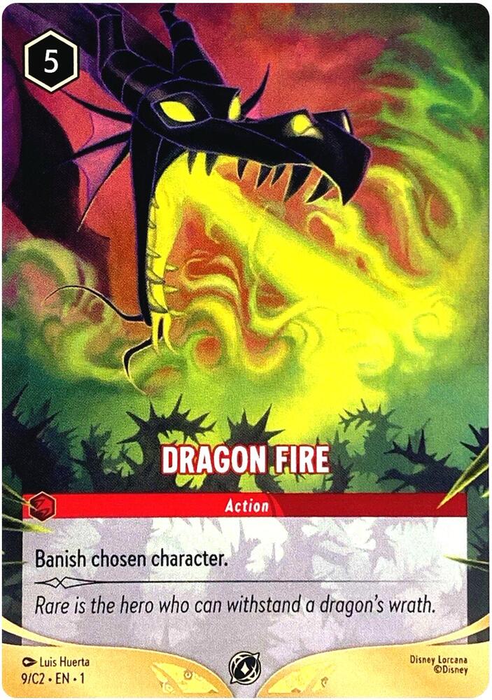 Dragon Fire (9/C2) (1) [Disney Lorcana Promo Cards]