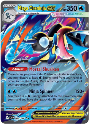 Mega Greninja ex - 022/086 [ME04: Chaos Rising]