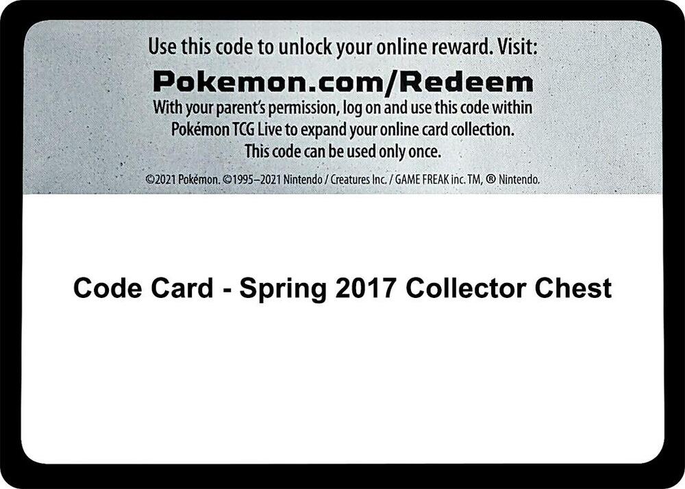 Code Card - Spring 2017 Collector Chest [SM Base Set]