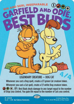 Garfield and Odie, Best Buds - Rin and Seri, Inseparable (2668) [Secret Lair Drop]