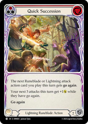 Quick Succession (Red) (OMN083) [Omens of the Third Age]