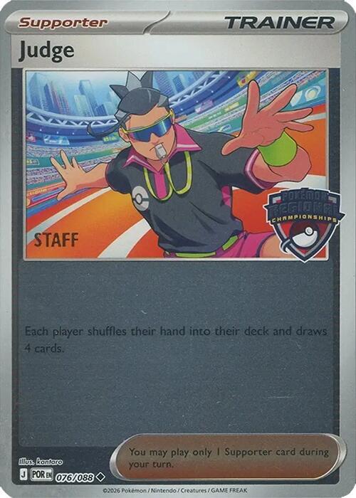Judge - 076/088 (Regional Championships) [Staff] [League and Championship Cards]