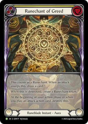 Runechant of Greed (Yellow) (GEM177) [Gem Pack 5]