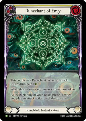 Runechant of Envy (Yellow) (GEM178) [Gem Pack 5]