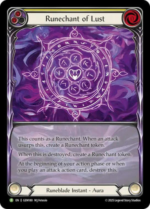 Runechant of Lust (Yellow) (GEM180) [Gem Pack 5]