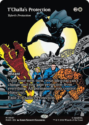T'Challa's Protection - Teferi's Protection (Borderless) (51) [Marvel Universe Eternal-Legal]