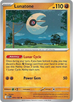 Lunatone - 074/132 (Non-Holo) [Deck Exclusives]