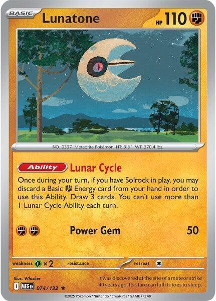 Lunatone - 074/132 (Non-Holo) [Deck Exclusives]
