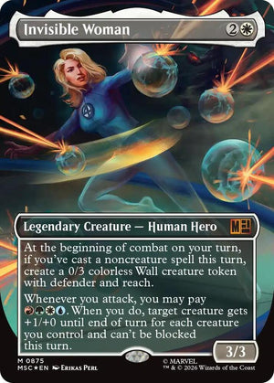 Invisible Woman (Borderless) (Surge Foil) (875) [Marvel Super Heroes Commander]