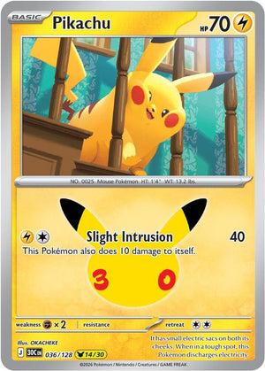 Pikachu - 036/128 [ME: 30th Celebration]