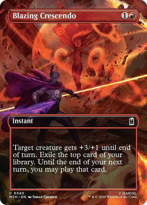Blazing Crescendo (Borderless) (340) [Marvel Super Heroes]