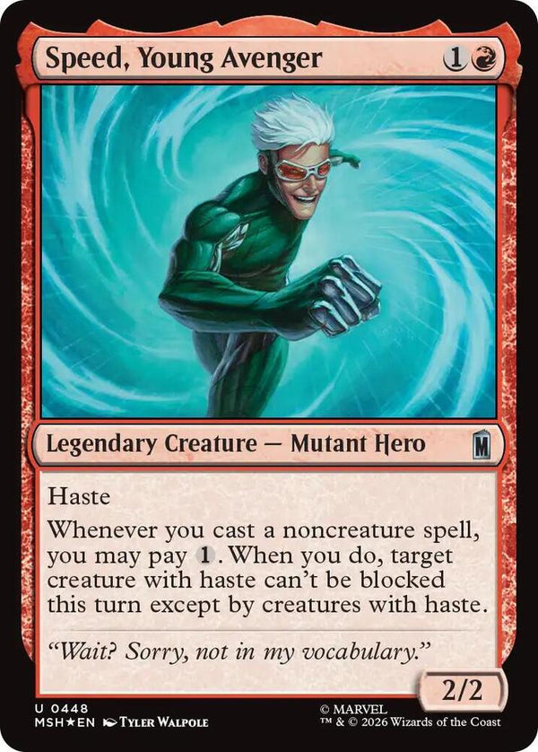 Speed, Young Avenger (Surge Foil) (448) [Marvel Super Heroes]