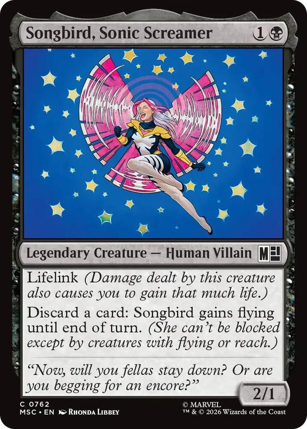 Songbird, Sonic Screamer (762) [Marvel Super Heroes Commander]