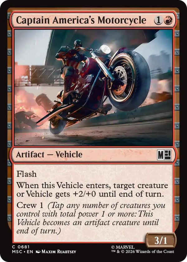 Captain America's Motorcycle (681) [Marvel Super Heroes Commander]
