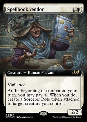 Spellbook Vendor (327) [Wilds of Eldraine] [Extended Art]