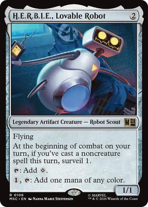 H.E.R.B.I.E., Lovable Robot (Surge Foil) (106) [Marvel Super Heroes Commander]