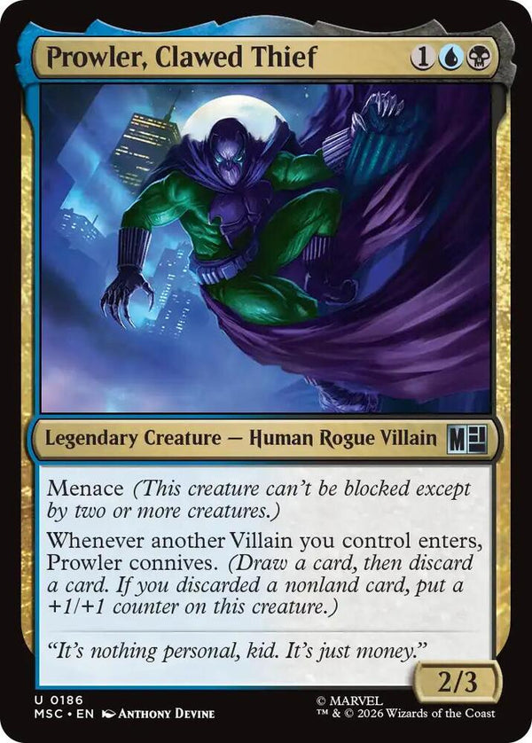 Prowler, Clawed Thief (186) [Marvel Super Heroes Commander]