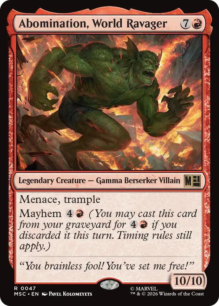 Abomination, World Ravager (Surge Foil) (47) [Marvel Super Heroes Commander]