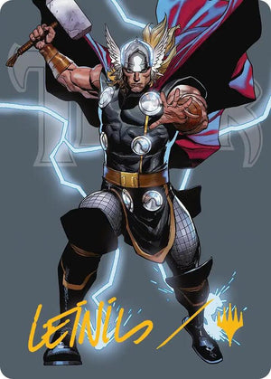 Thor, God of Thunder Art Card (Gold-Stamped Signature) (26) [Marvel Super Heroes Art Series]