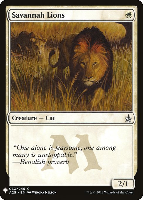 Savannah Lions (A25-33) [The List]