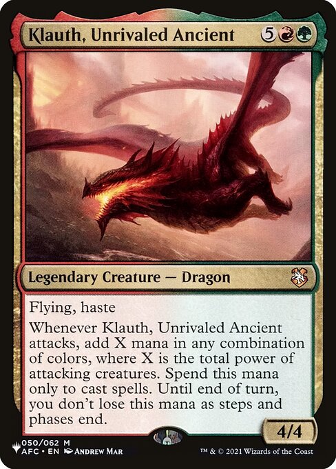 Klauth, Unrivaled Ancient (AFC-50) [The List]