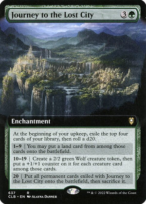 Journey to the Lost City (637) [Commander Legends: Battle for Baldur's Gate] [Extended Art]