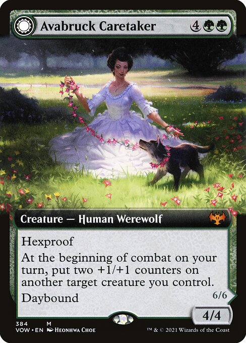 Avabruck Caretaker // Hollowhenge Huntmaster (384) [Innistrad: Crimson Vow] [Extended Art]
