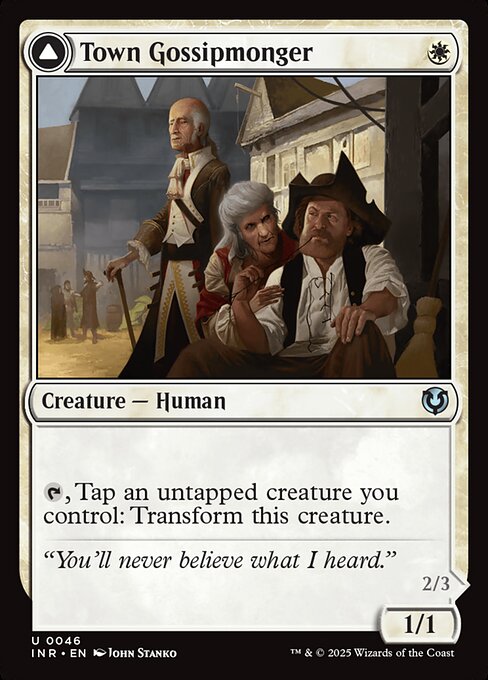 Town Gossipmonger // Incited Rabble (46) [Innistrad Remastered]