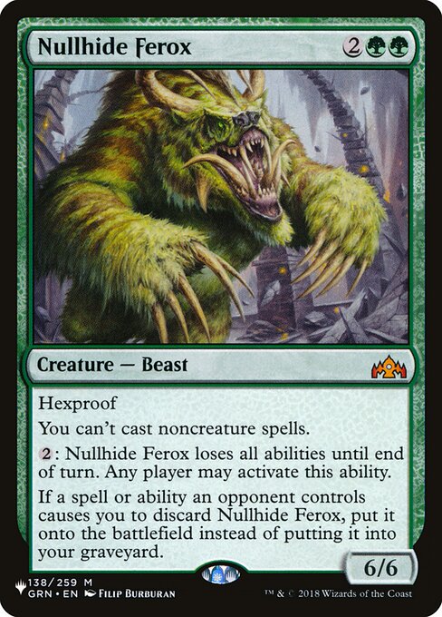 Nullhide Ferox (GRN-138) [The List]