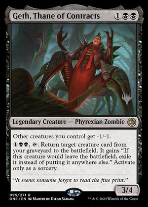 Geth, Thane of Contracts (95p) [Phyrexia: All Will Be One Promos]