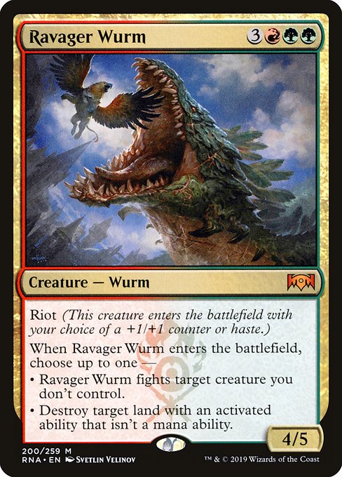 Ravager Wurm (200) [Ravnica Allegiance]
