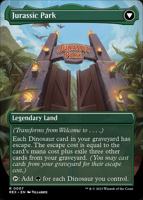 Welcome to . . . // Jurassic Park (7) [Jurassic World Collection] [Borderless] Reverse
