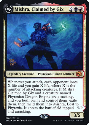 Mishra, Claimed by Gix (216s) [The Brothers' War Promos]
