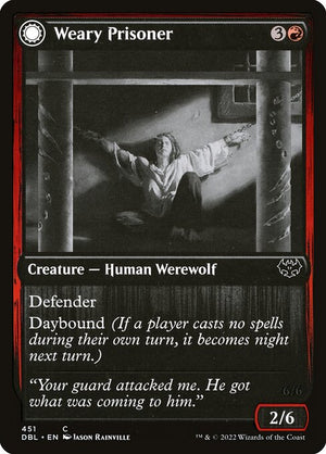 Weary Prisoner // Wrathful Jailbreaker (451) [Innistrad: Double Feature]