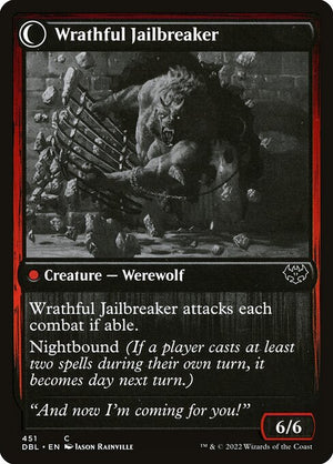 Weary Prisoner // Wrathful Jailbreaker (451) [Innistrad: Double Feature] Reverse
