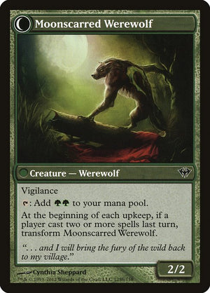 Scorned Villager // Moonscarred Werewolf (125) [Dark Ascension] Reverse