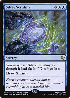 Silver Scrutiny (65p) [Dominaria United Promos]