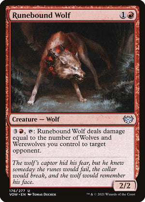Runebound Wolf (176) [Innistrad: Crimson Vow]