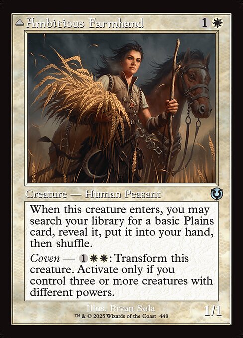 Ambitious Farmhand // Seasoned Cathar (448) [Innistrad Remastered]