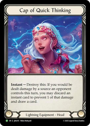 Cap of Quick Thinking - JDG072 [Flesh and Blood Promo Cards]