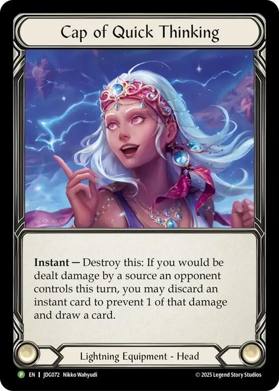 Cap of Quick Thinking - JDG072 [Flesh and Blood Promo Cards]