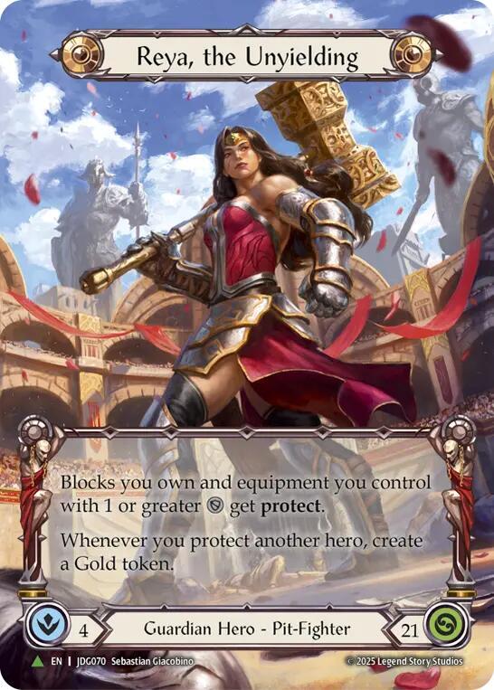 Reya, the Unyielding (Marvel) - JDG070 (SMP005) [Flesh and Blood Promo Cards]