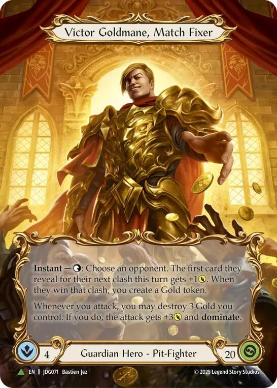 Victor Goldmane, Match Fixer (Marvel) - JDG071 [Flesh and Blood Promo Cards]