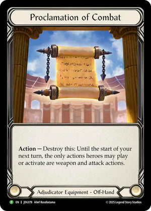 Proclamation of Combat - JDG078 [Flesh and Blood Promo Cards]