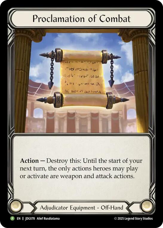 Proclamation of Combat - JDG078 [Flesh and Blood Promo Cards]